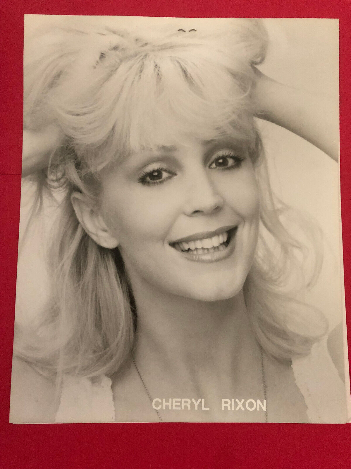 Cheryl Rixon , 1980s starlet Playboy model , original headshot photo w/Credits