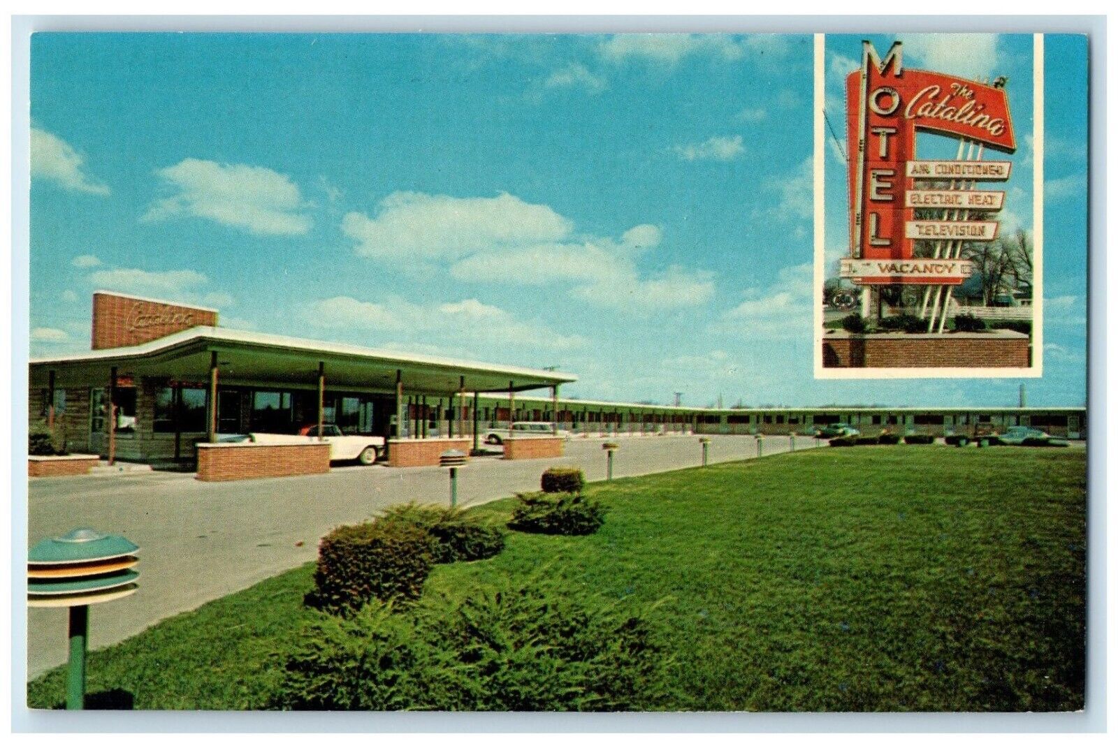 c1940 Catalina Motel Washington Street Indianapolis Indiana IN Vintage Postcard