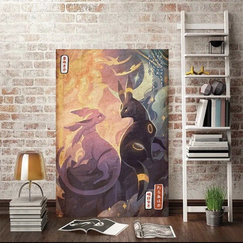 canvas anime poster Eeveelution Pokémon 30x45cm No Frame Espeon Umbreon Home
