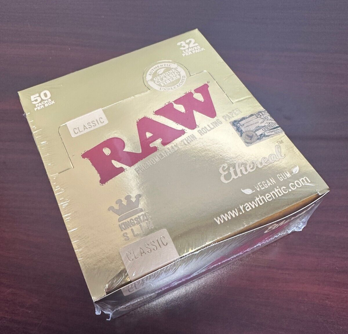 RAW Classic Ethereal King Size Slim Full Box ~50ct