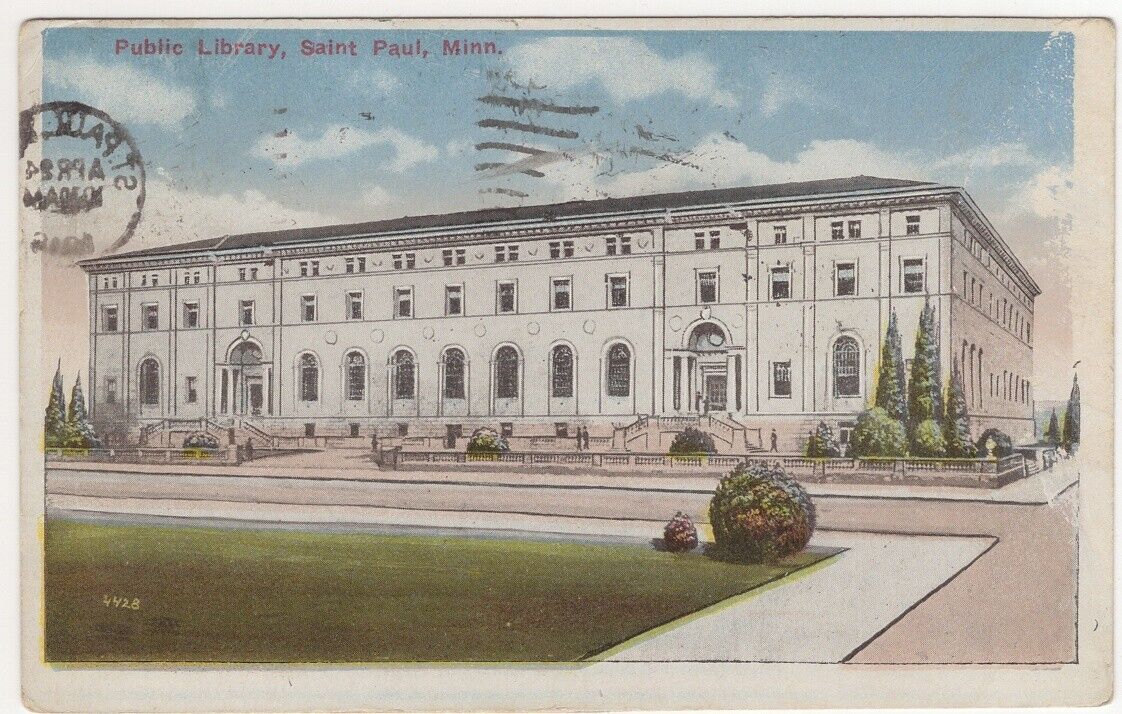 Vintage Postcard, Public Library, Saint Paul, Minnesota