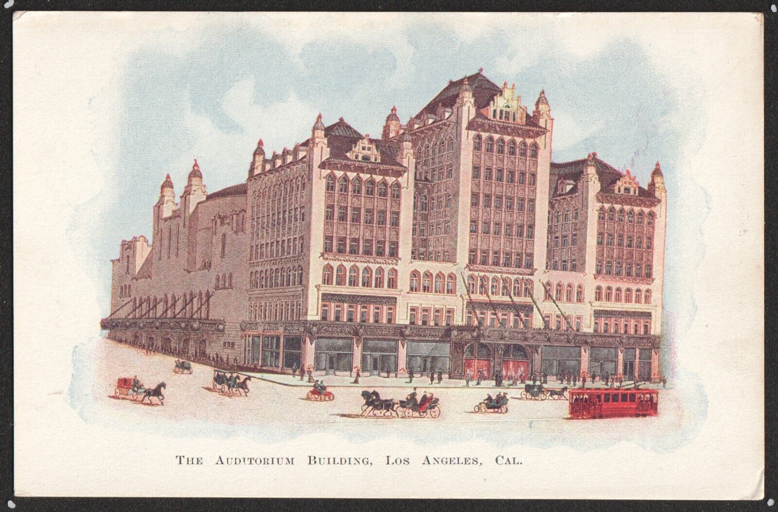 Auditorium Building Los Angeles 1901-1907 Undivided Back Postcard California