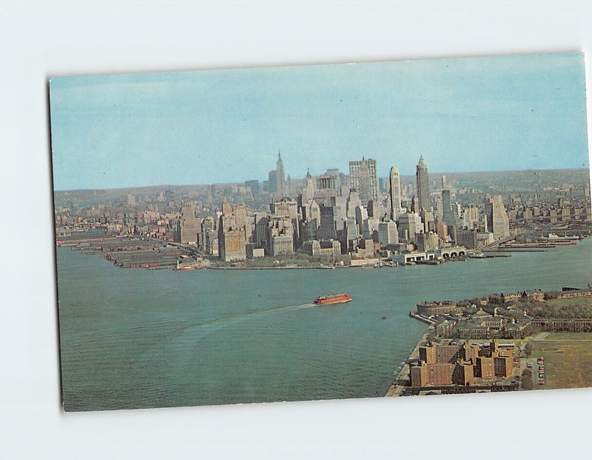 Postcard Lower Manhattan Skyline New York City New York USA