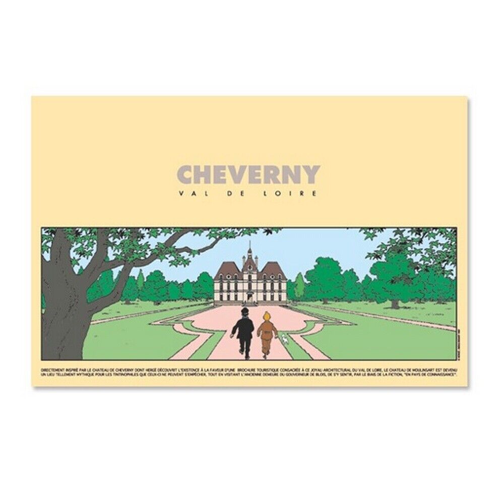 Poster Tintin Moulinsart of Marlinspike Hall entitled Cheverny (60x40cm)