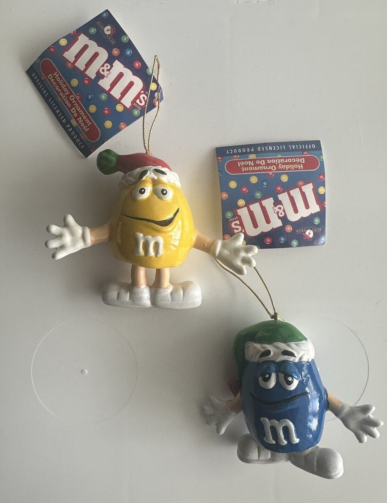 M&M collectibles Xmas Ornaments (2) Wiggling Legs