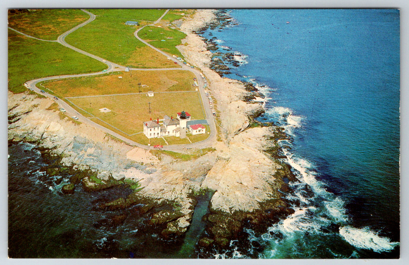 c1960s Jamestown Rhode Island Aerial View Vintage Postcard