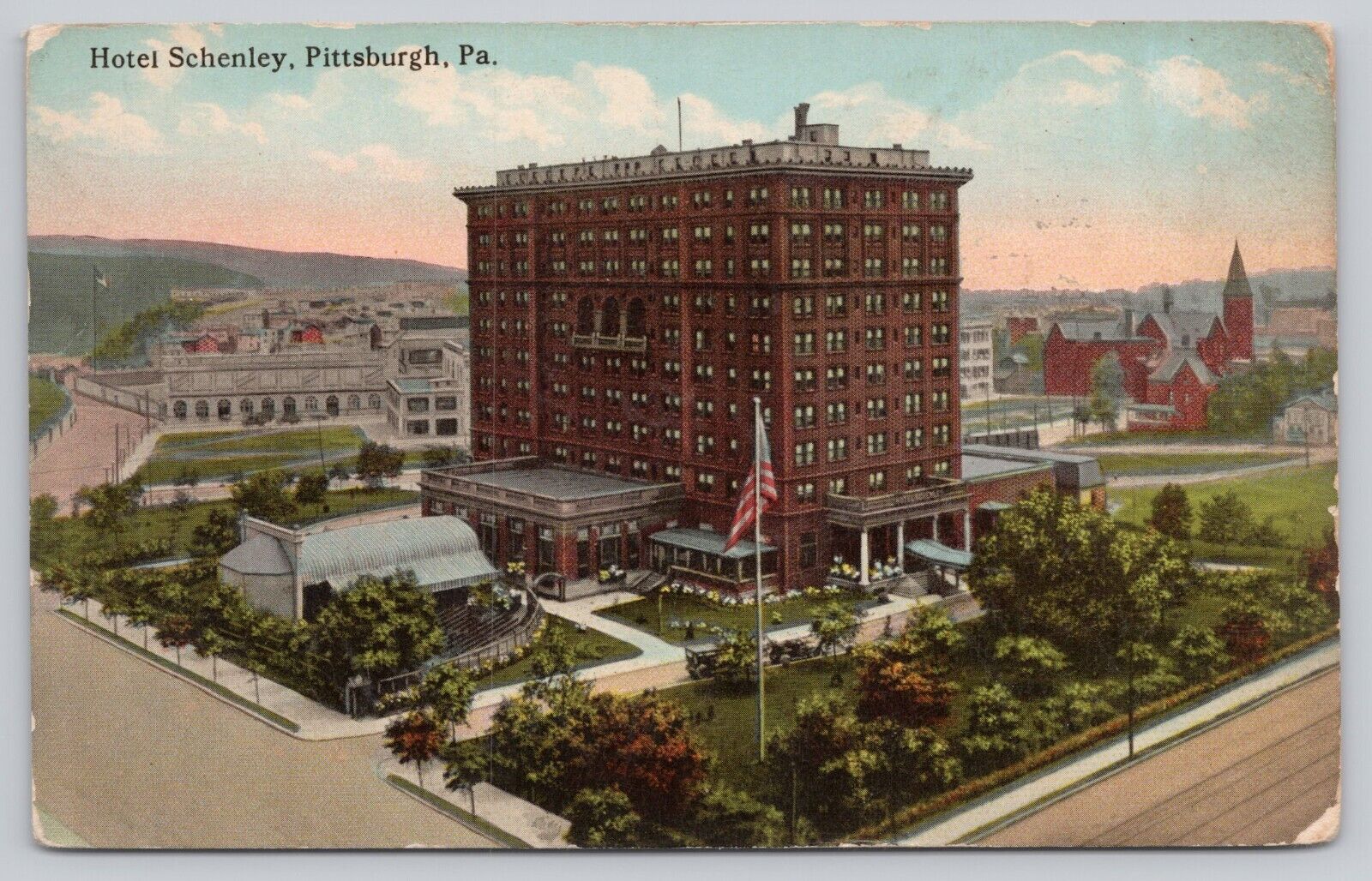 Hotel Schenley Pittsburgh Pennsylvania PA Allegheny CO Antique Postcard c1913