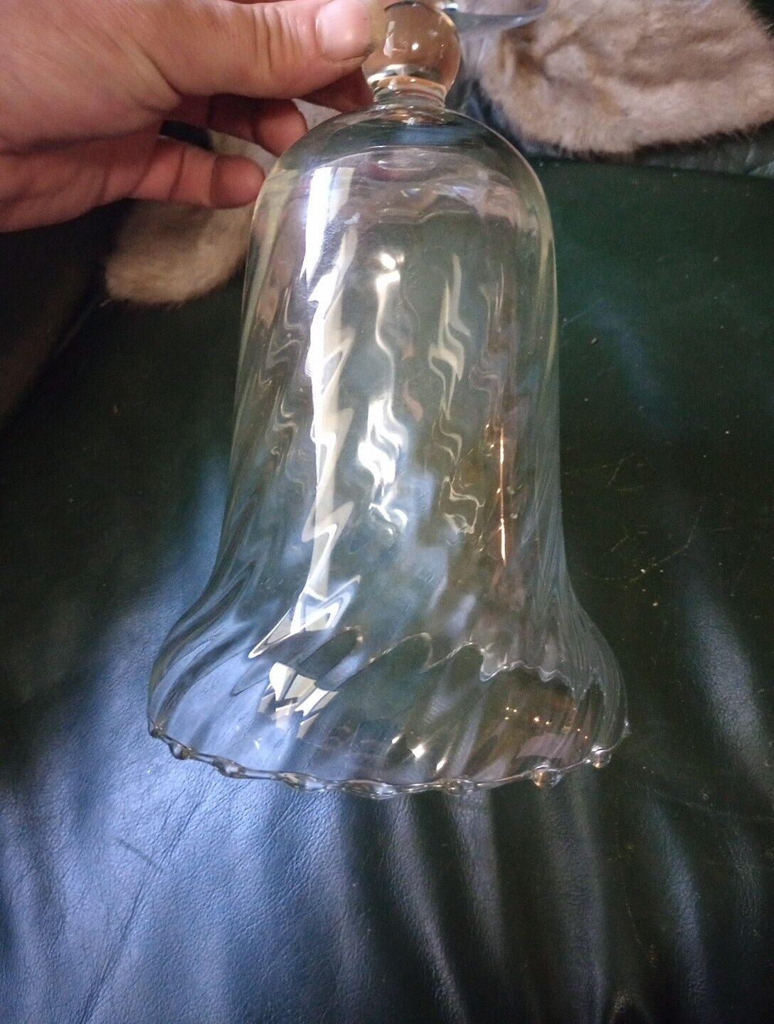 Vintage PartyLite Soliloquy P0486G Glass Replacement Hanging Candle Holder