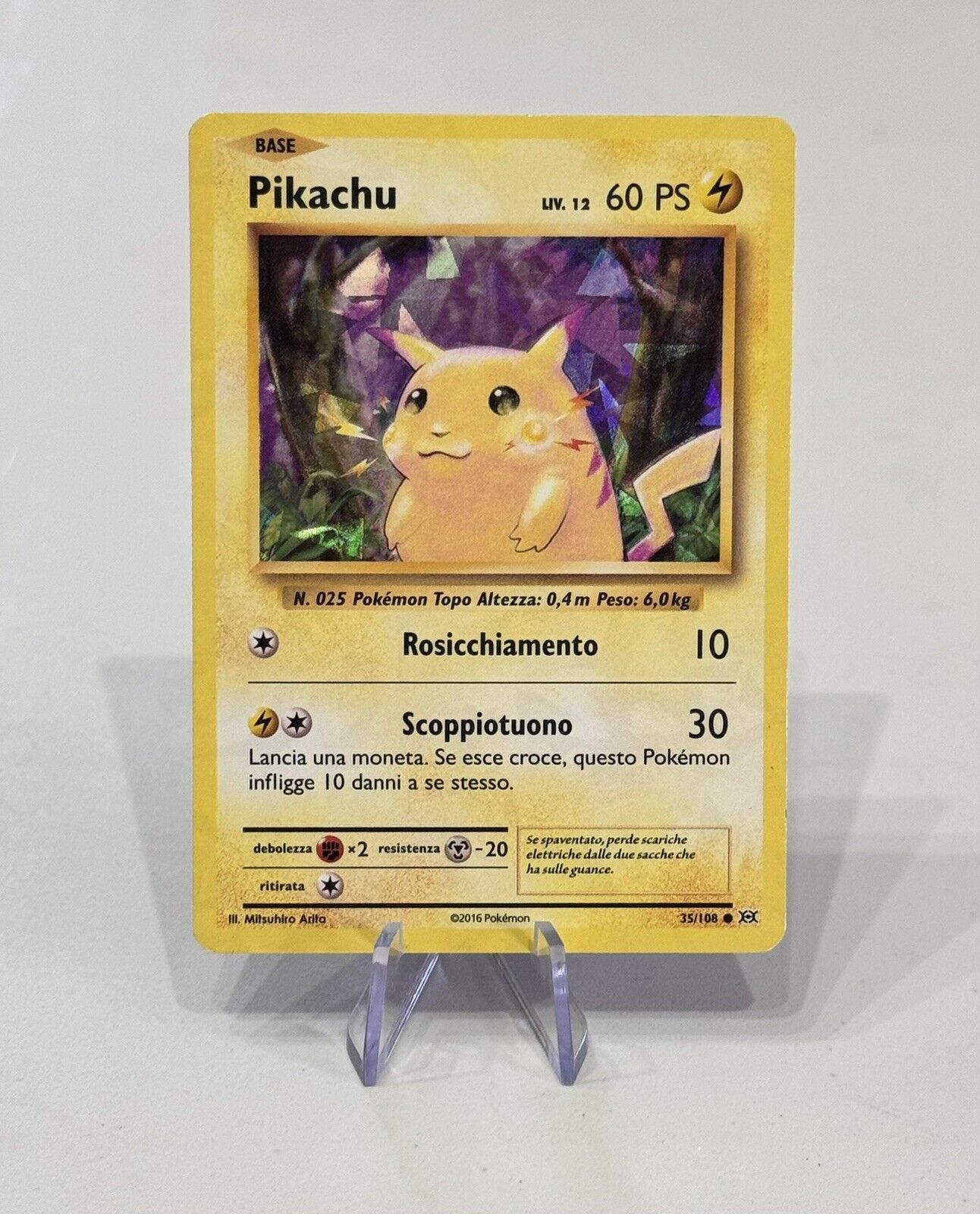Pikachu 35/108 Pokemon XY Evolutions Holo Prism ITALIAN