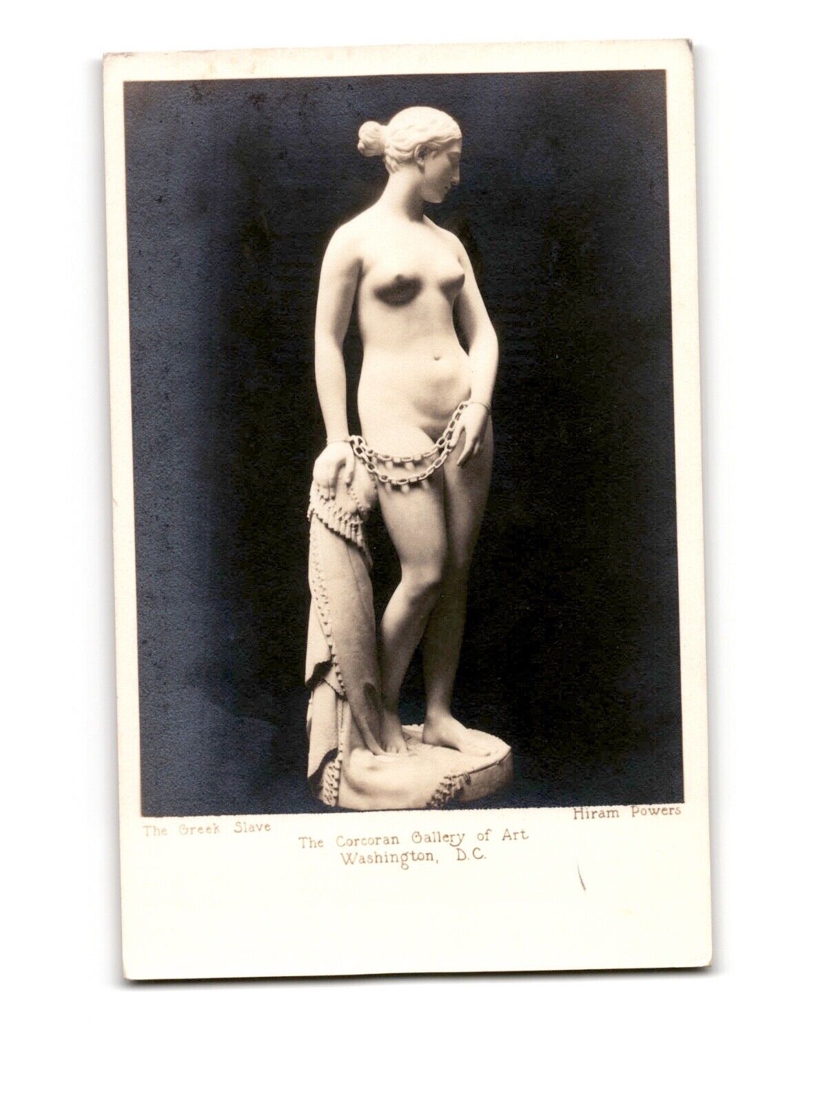 Vintage Greek Slave Postcard - Corcoran Gallery of Art - Hiram Powers
