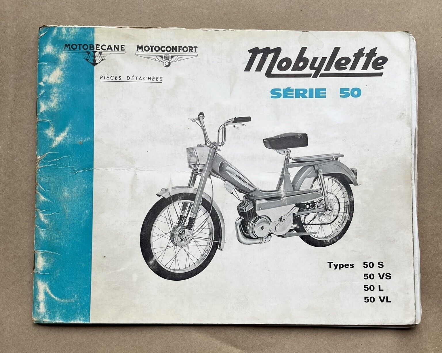 Motobecane Motoconfort Mobylette Type Series 50S VS L VL Spare Part Catalog A