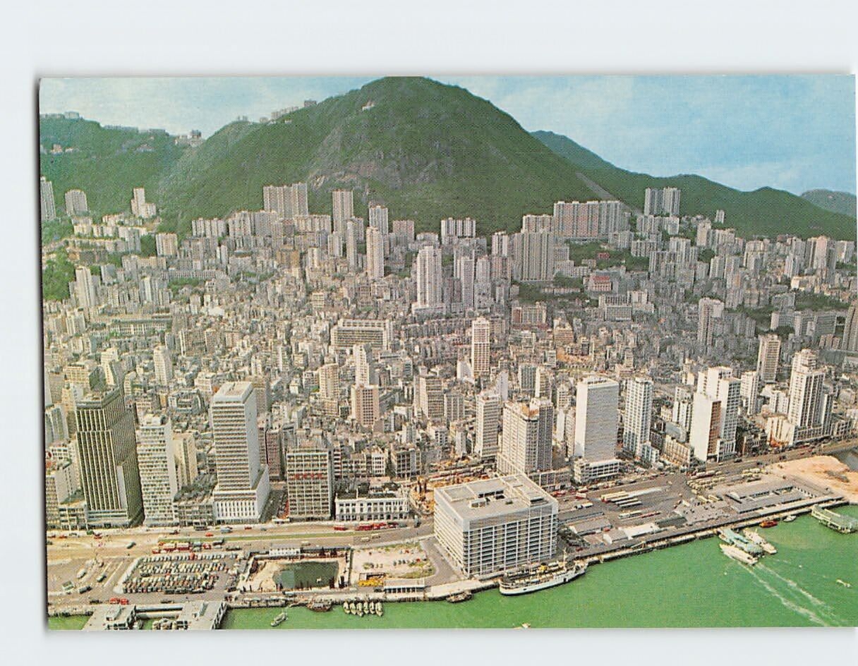 Postcard Bird\'s Eye View of the Whole Central District Hong Kong