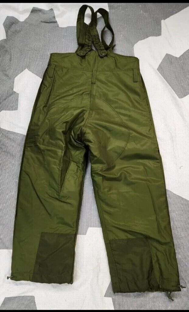 Canadian Forces army green cold weather bib snow pants size 6734