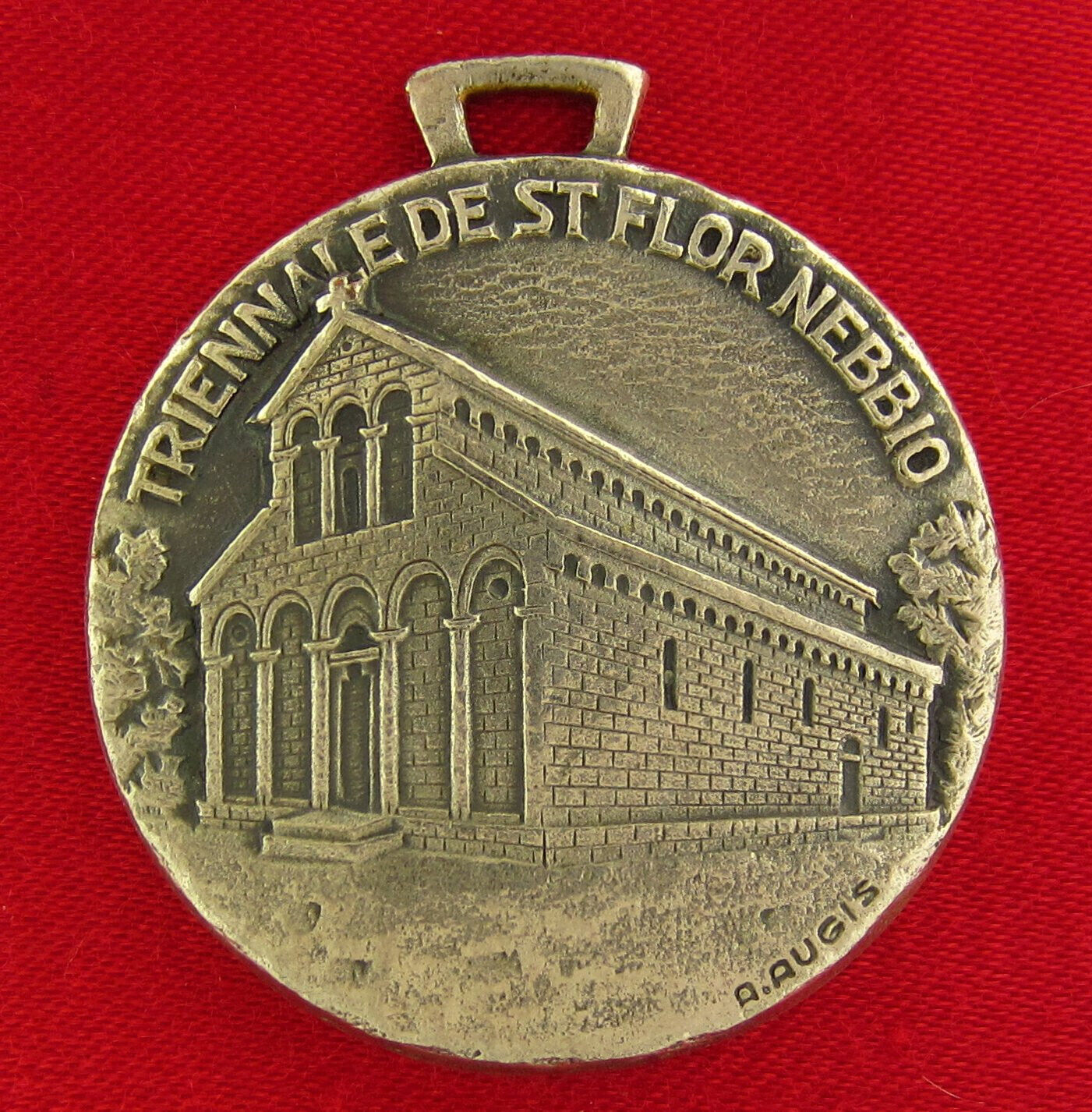 Vintage SAINT FLORENT CORSE Medal Fob CATHEDRAL OF NEBBIO FRANCE Medal A. AUGIS