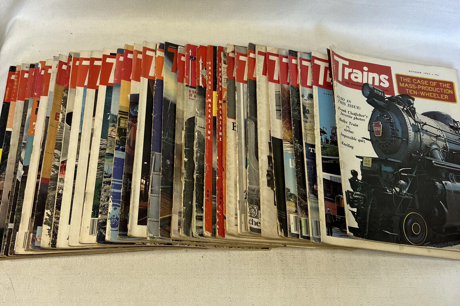 Trains The Magazine Of Railroading Lot Of 35 - Various Years 1960s-1970s