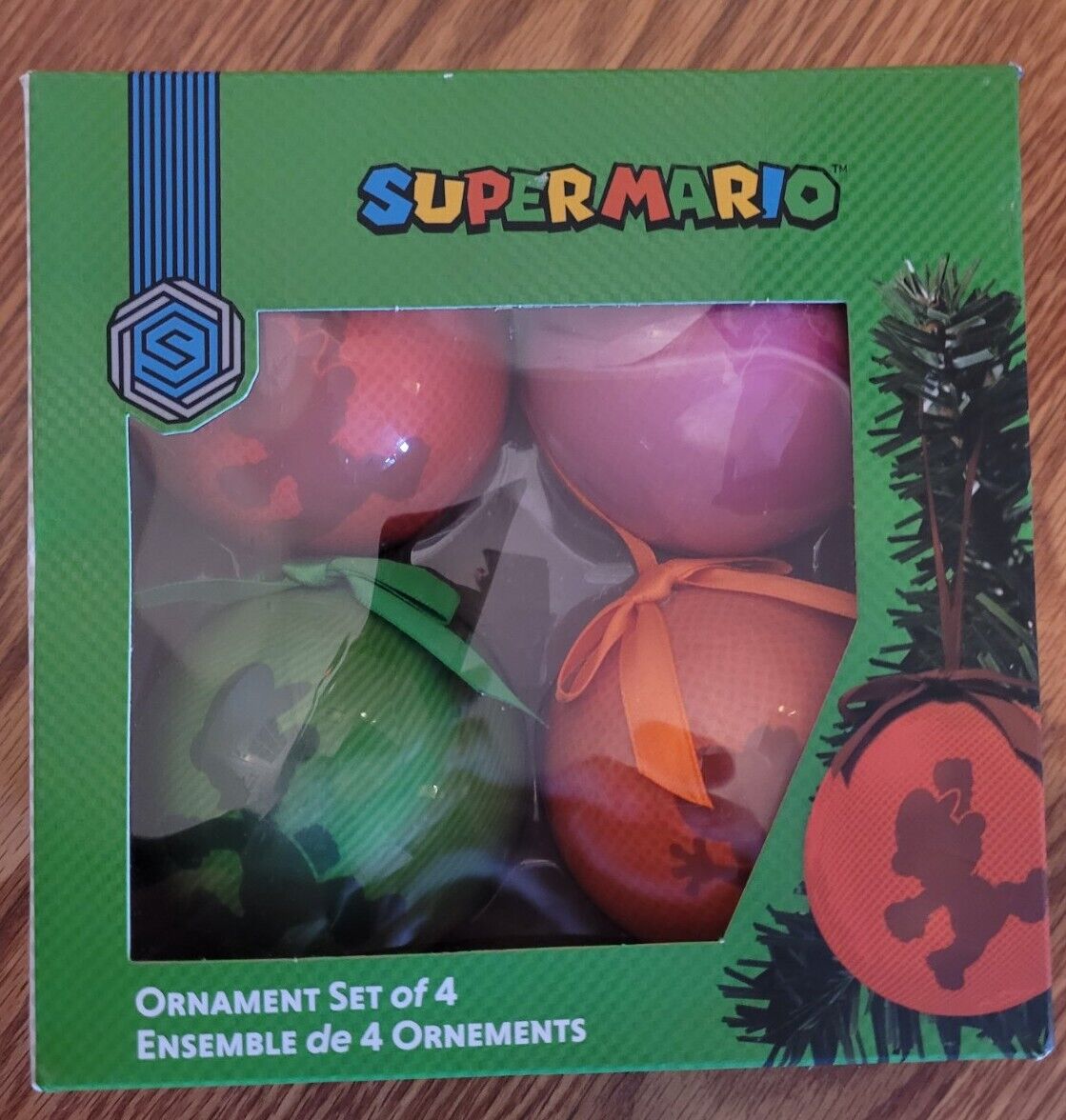 Nintendo Super Mario Christmas Ornaments - Set Of 4 - 2018  NEW/open box