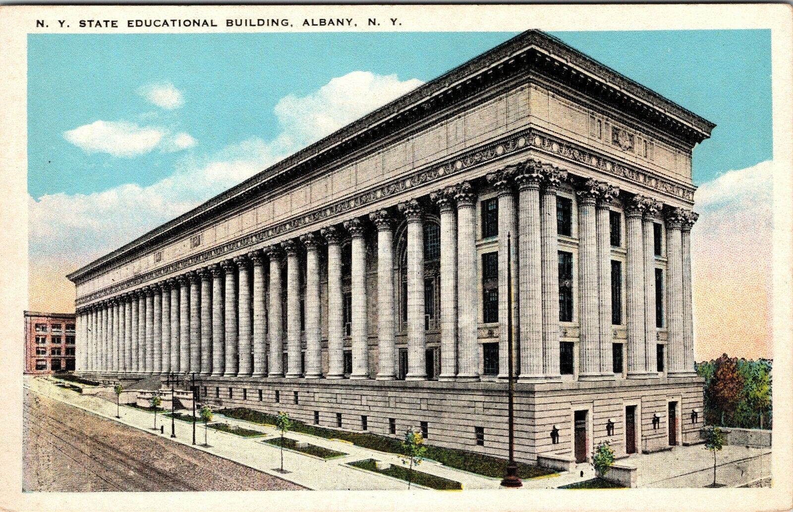 Albany New York NY. State Educational Building Vintage Postcard
