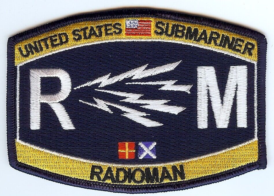 Submarine Rating Patch - (RM) Radioman 4.25x3.25 FE BCP c6792