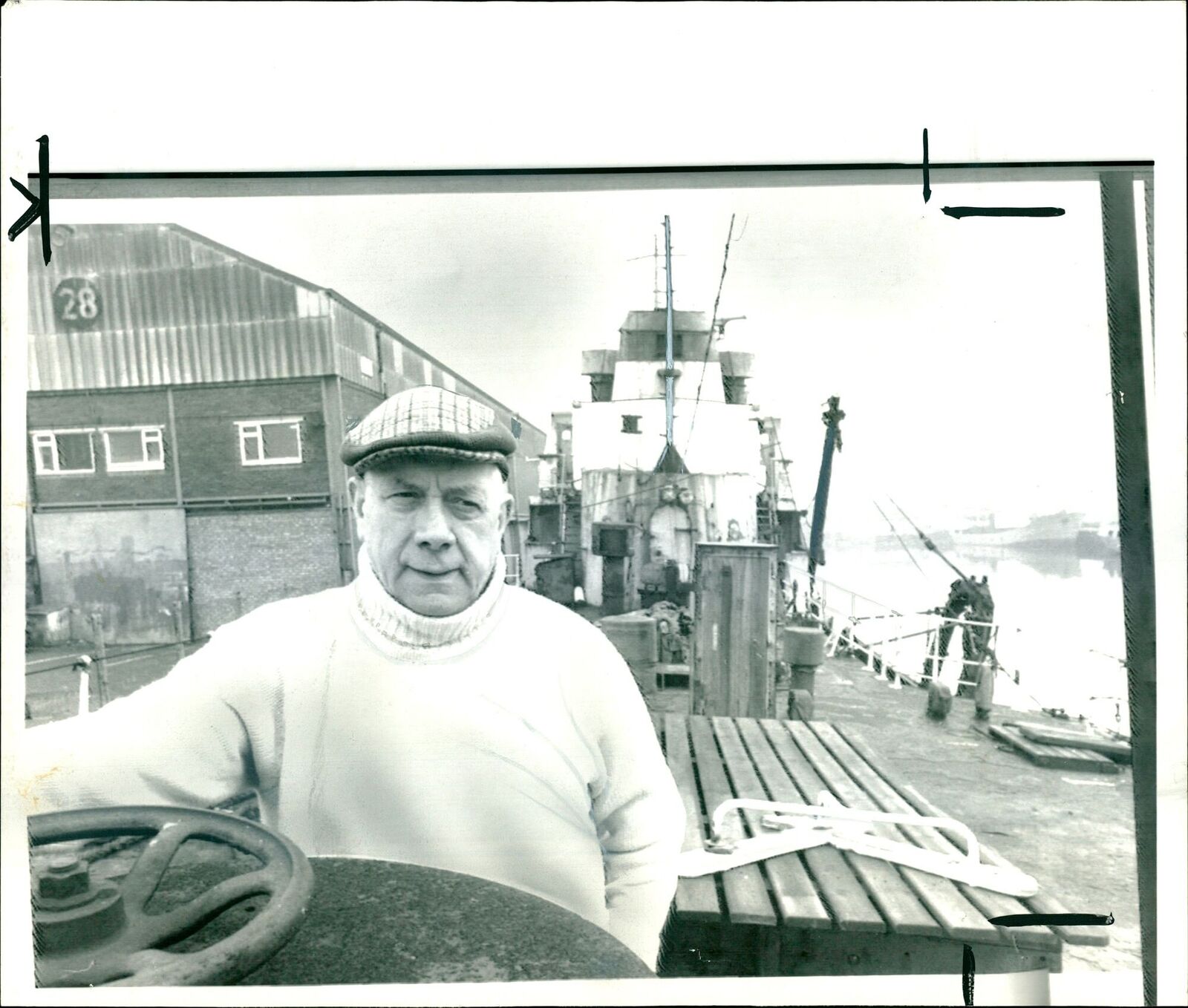 Former Hull trawlerman Mr Donald Gillies looks... - Vintage Photograph 2125946