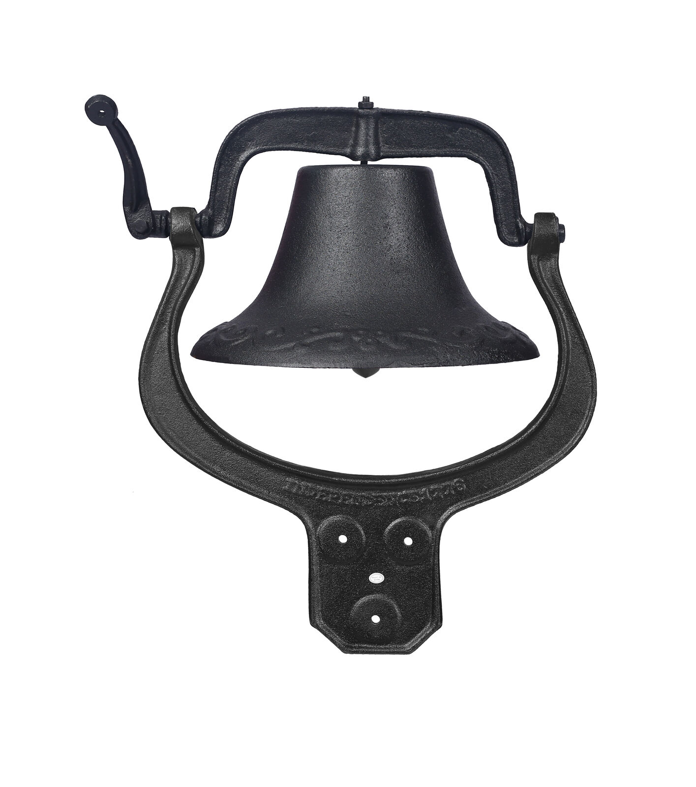 Large Church Cast Iron Dinner BELL School Antique Vintage Style outdoor Black