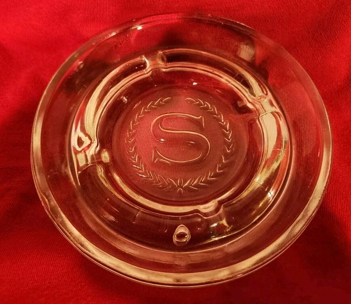 Vintage Sheraton Hotel Ashtray Etched Glass Logo 5\