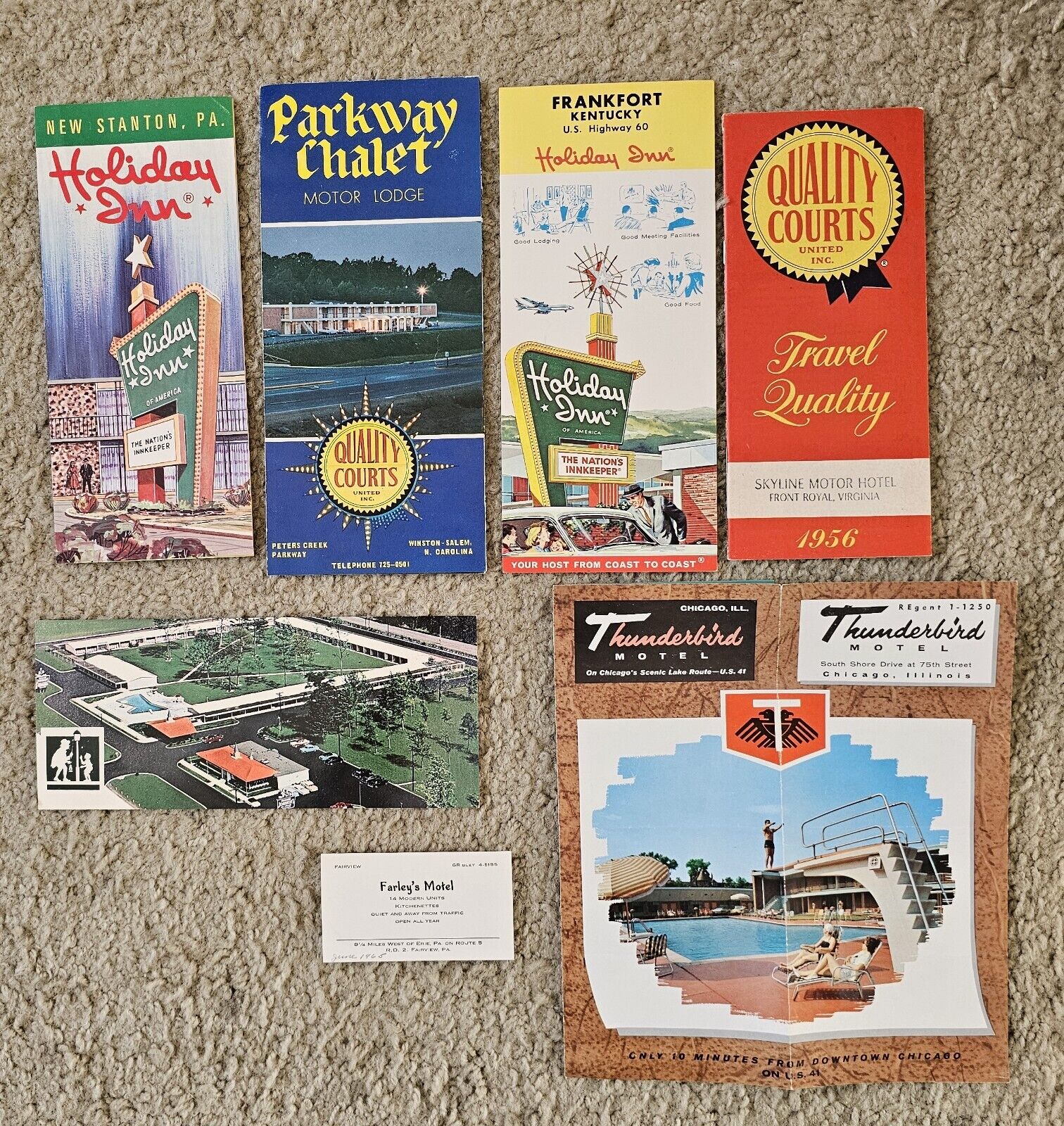 Mixed Lot Vintage 1950s 1960s Pamphlets Brochures Hotels Motels