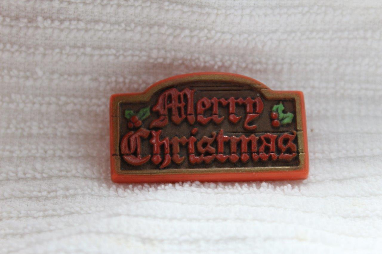 Vintage Hallmark  Merry Christmas Sign 1-3/4\
