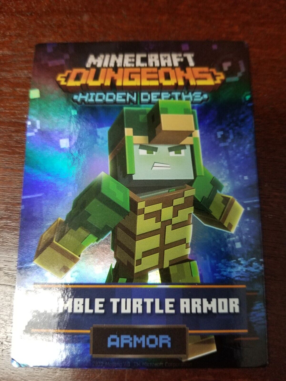 2021 Minecraft Dungeons Arcade Vending Cards - Series 2 Nimble Turtle Armor 07mp