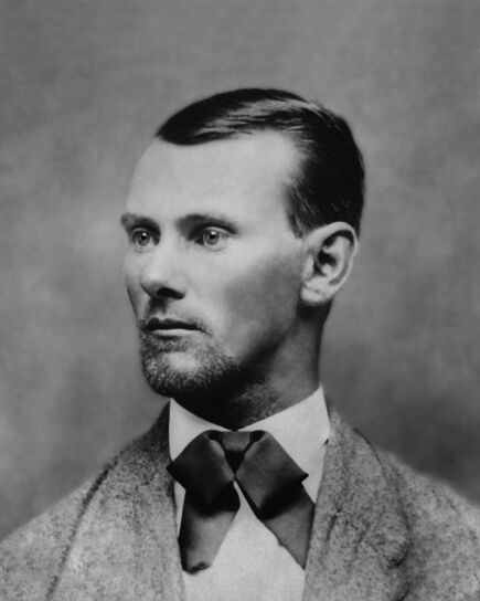 1876 American Outlaw JESSE JAMES Glossy 8x10 Photo Old West Glossy Portrait