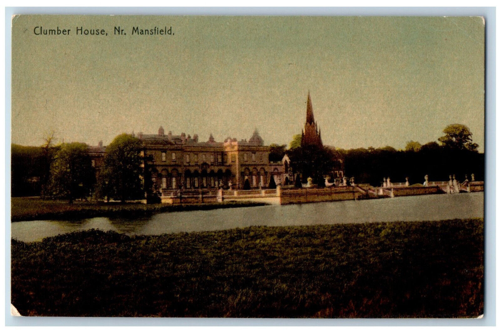 Mansfield Nottinghamshire England Postcard Clumber House Nr. 1907 Antique