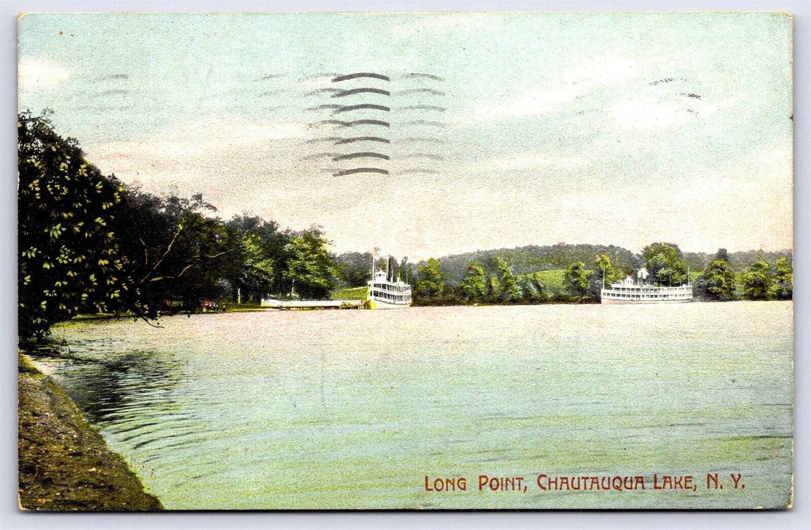 NY Chautauqua Lake, Long Point, Steamers, DB Posted 1907