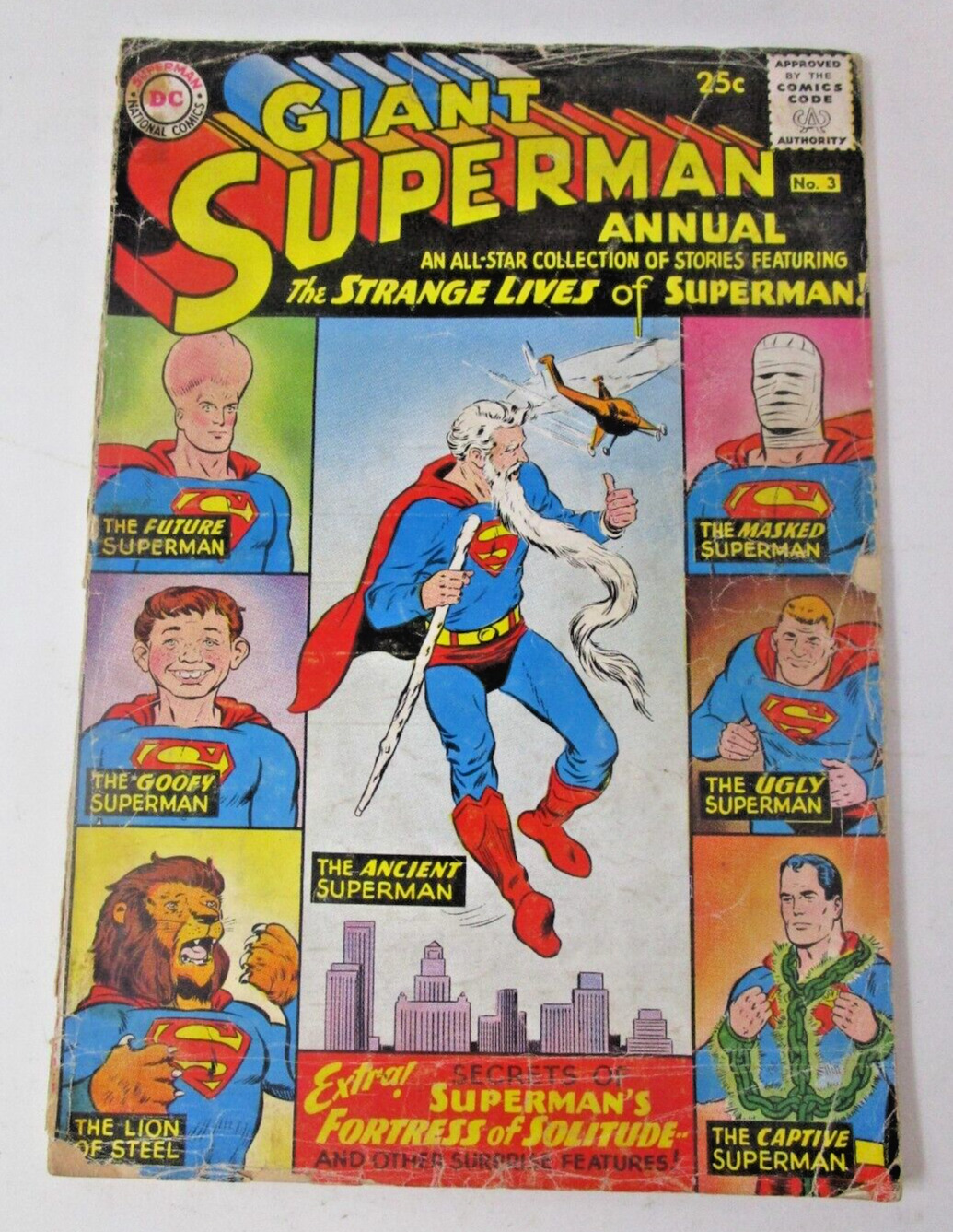 Superman Annual #3 1961 [FR] Low Grade Silver Age DC 80-Page Giant Strange Lives