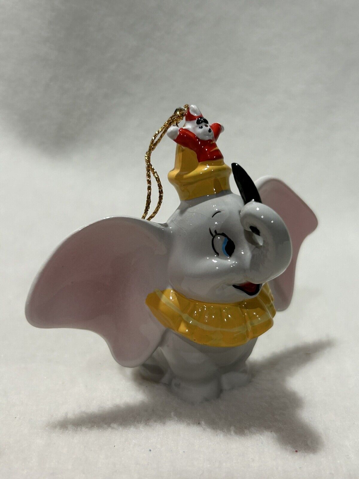 RARE Vintage Schmid Disney Dumbo the Elephant & Timothy Mouse Christmas Ornament