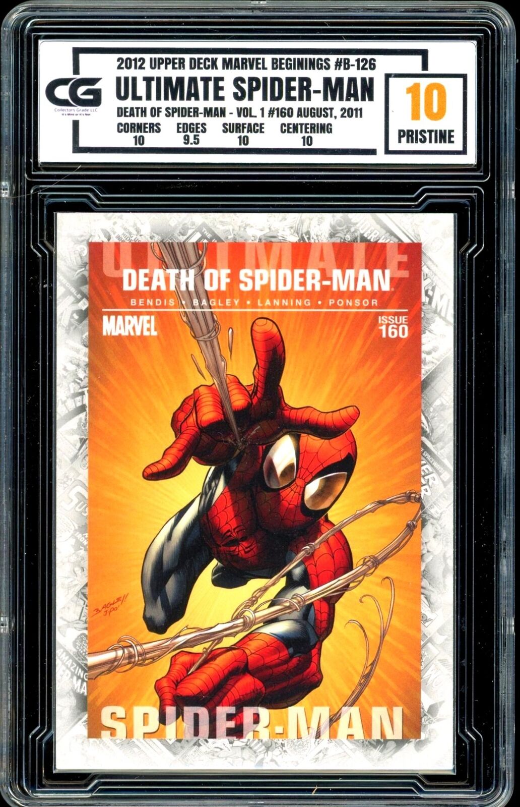 2012 UD Marvel Beginnings B-126 ~ Death of Spider-Man Volume 1 ~ CG 10 PRISTINE