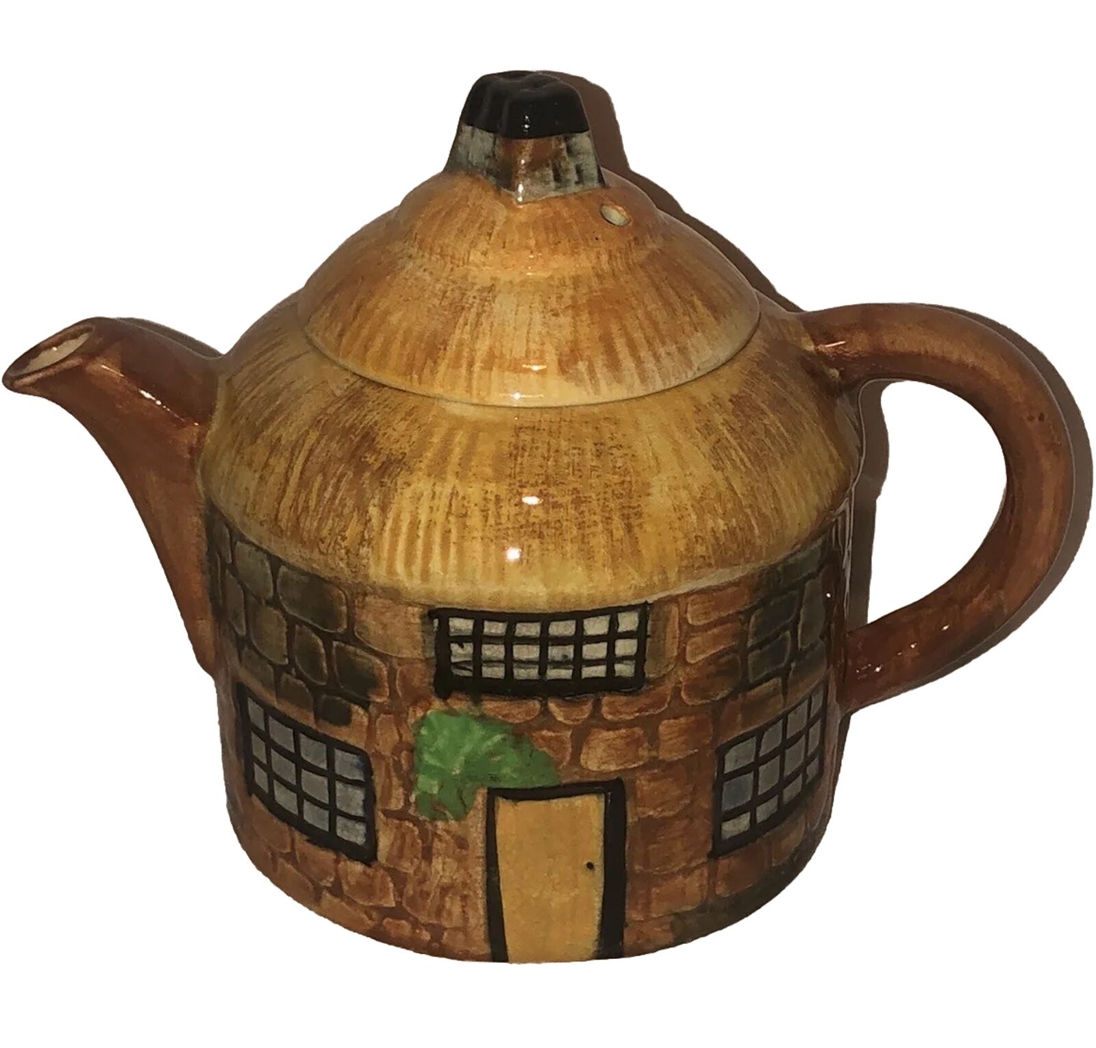 Antique Cottage England Teapot Adorable Ceramic ￼ Fun