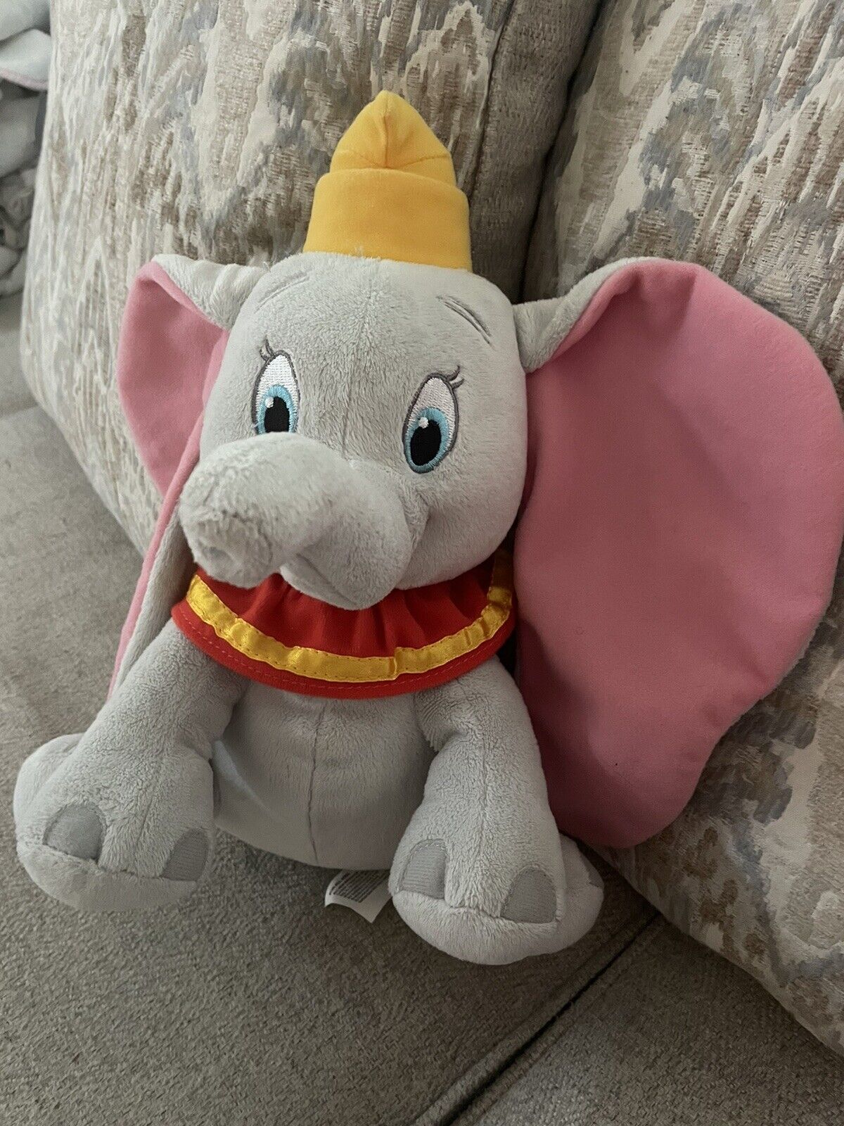 Disney Dumbo Plush Elephant 14in Kohls Cares Stuffed Animal Gray