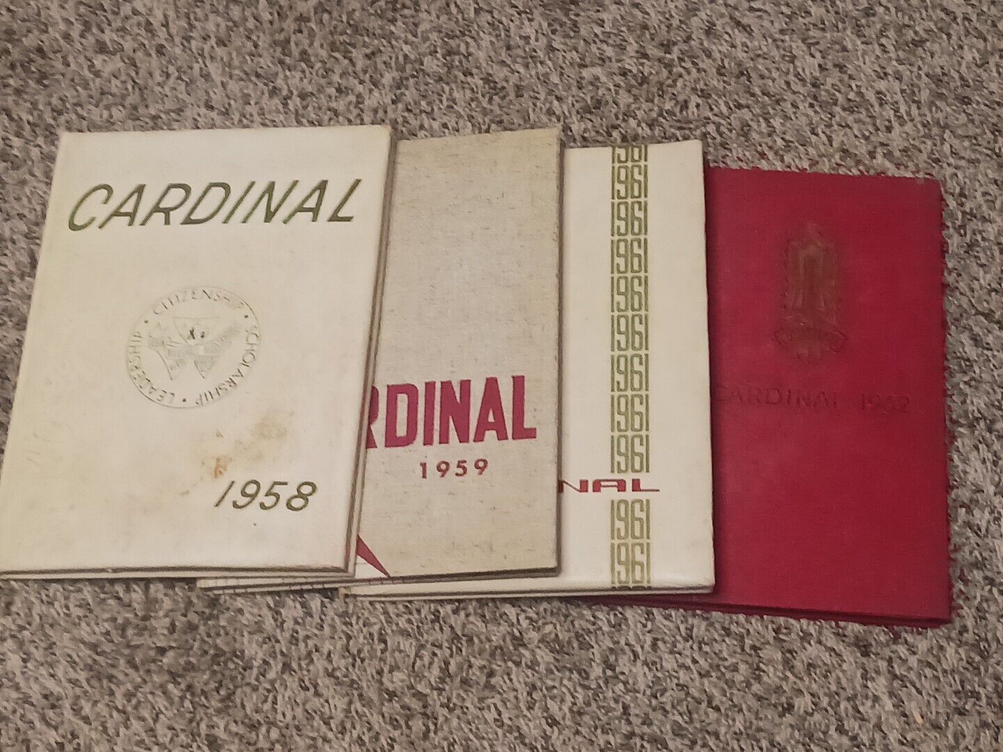 Lot Of 4 John Marshall High School Yearbooks, Years  1958, 59, 61, And 62