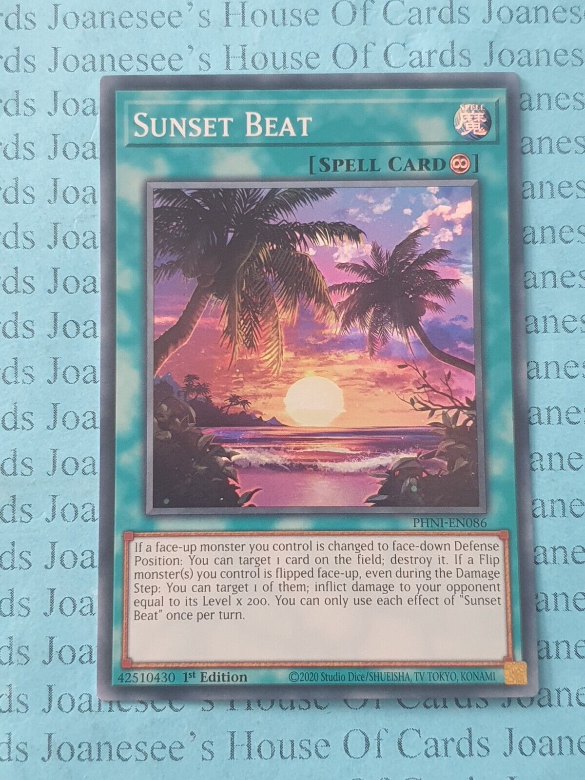 Sunset Beat PHNI-EN086 Super Rare Yu-Gi-Oh Card 1st Edition New