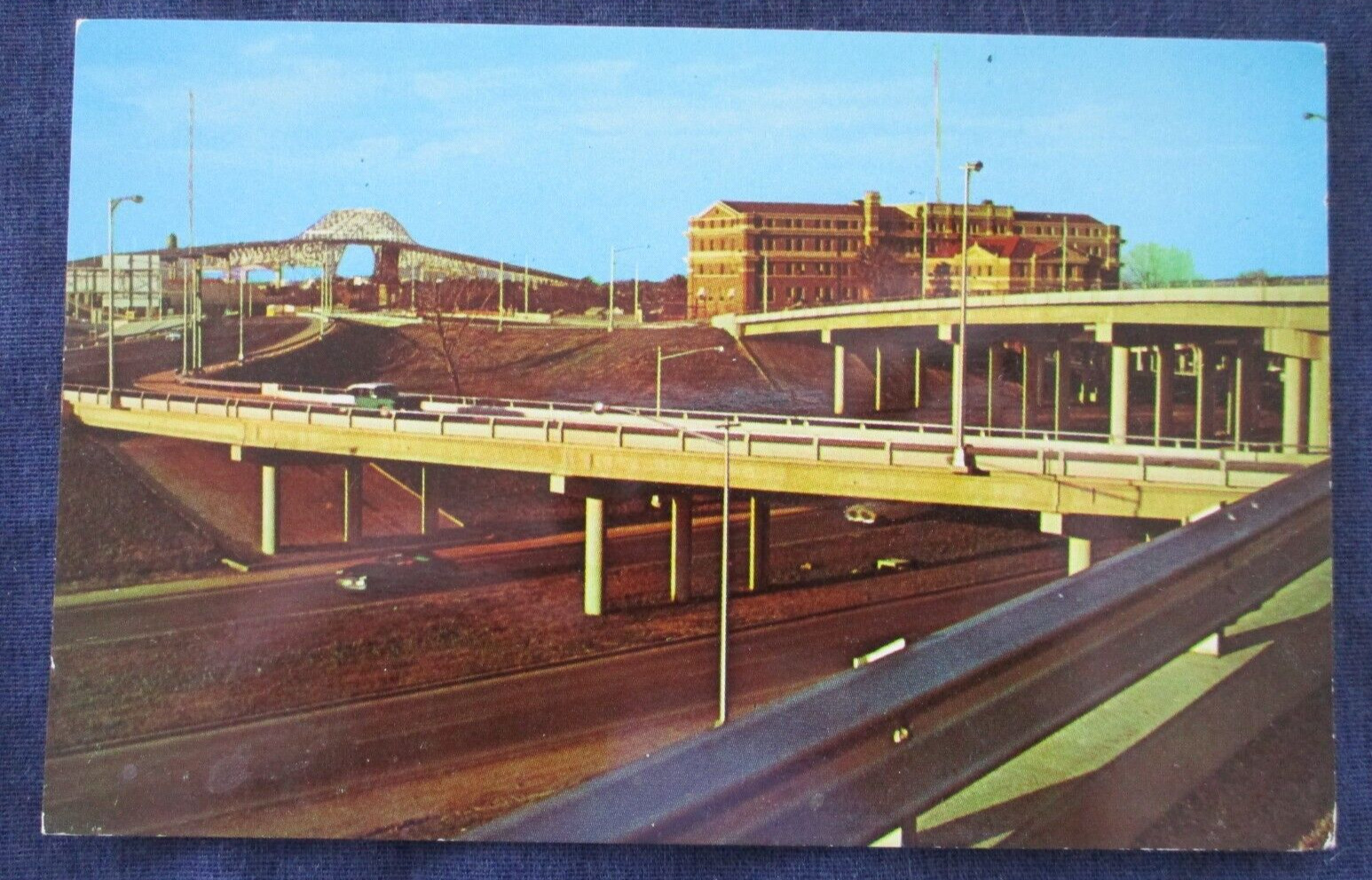1950s Corpus Christi Texas Harbor Bridge & Court House Postcard