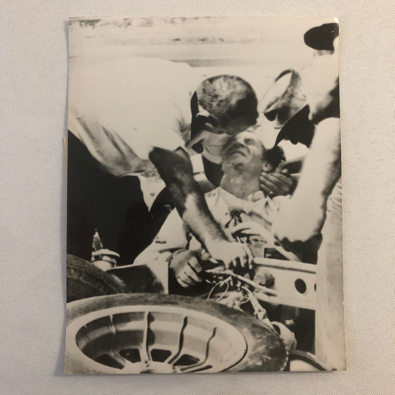Vintage 1963 Innes Ireland Racing Driver Associated Press Photo Photograph 