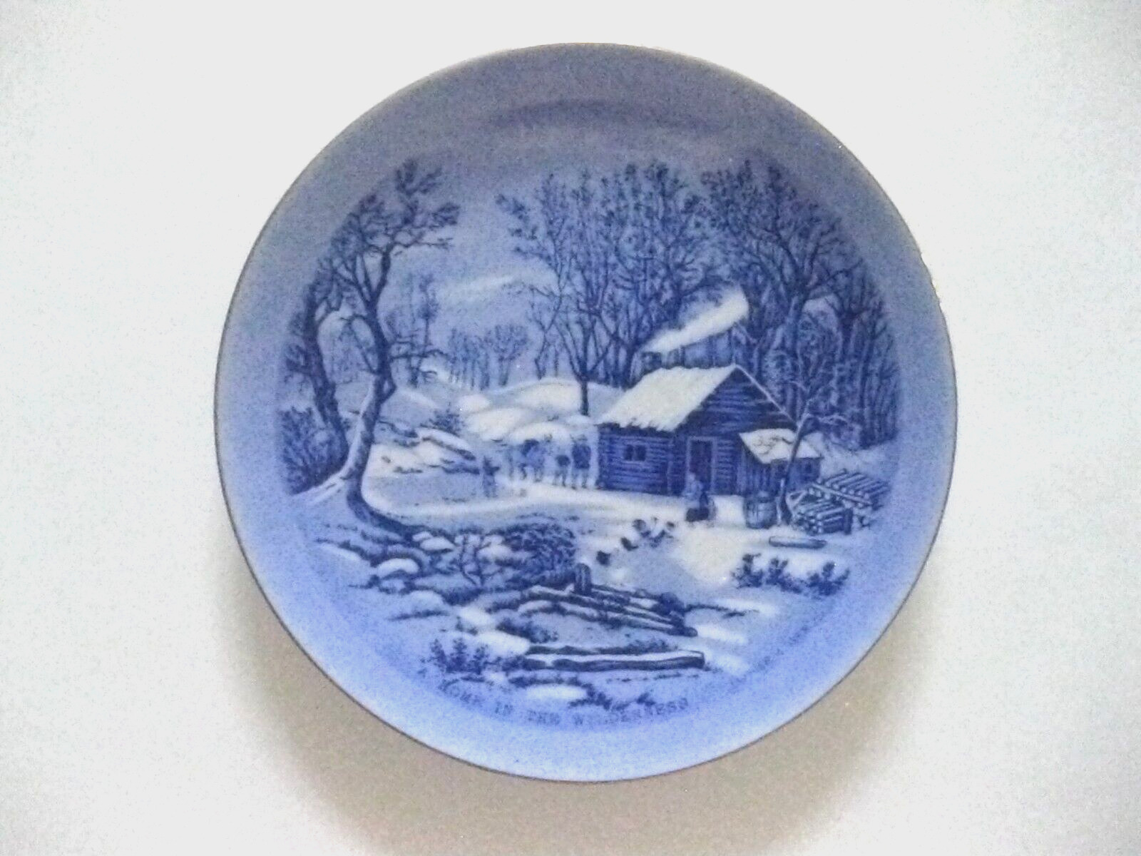 Vintage Currier and Ives Collector Plate A Home in the Wilderness Japan 8\