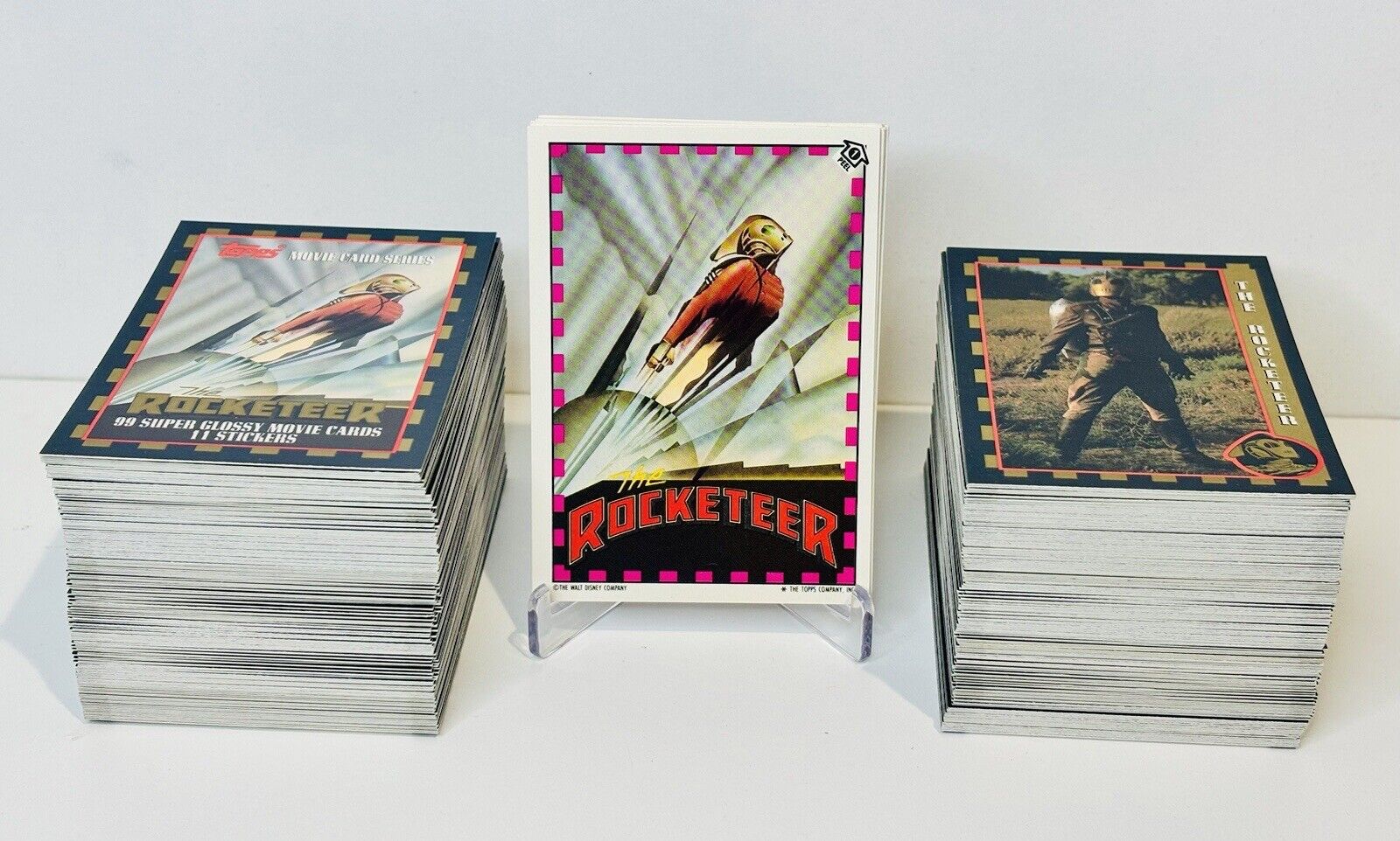 1991 The Rocketeer Movie Card Lot (150+) And Complete Sticker Set (11)