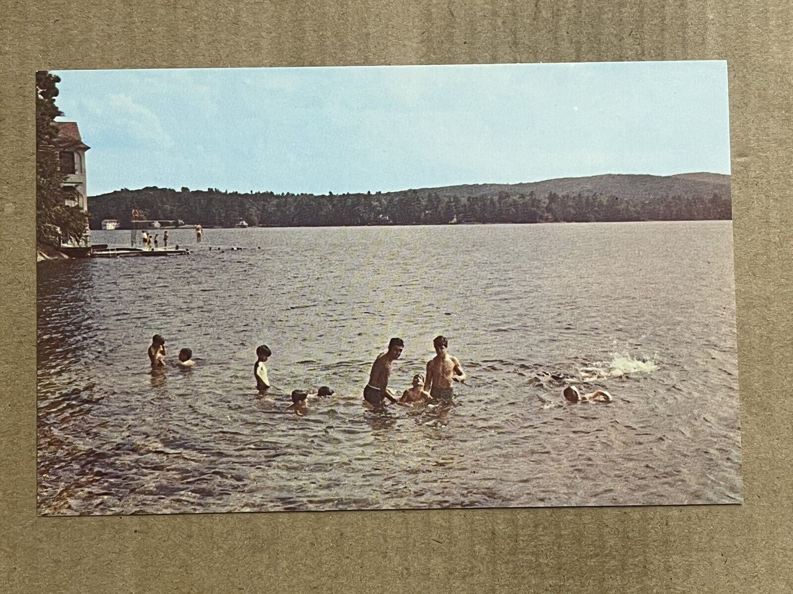 Postcard Lake Spofford NH New Hampshire Catholic Camp Notre Dame Swimming Beach