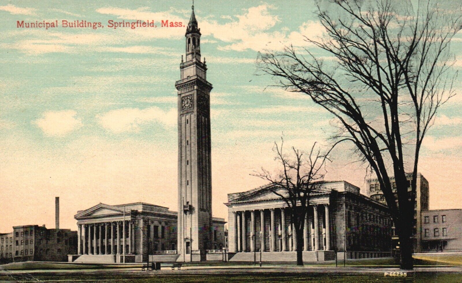 Postcard MA Springfield Massachusetts Municipal Buildings Vintage PC f2261