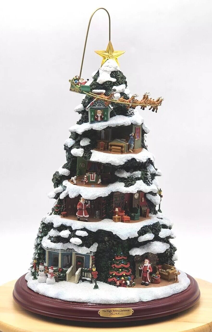 Thomas Kinkade The Night Before Christmas Illuminated  Story Telling Tree 2007