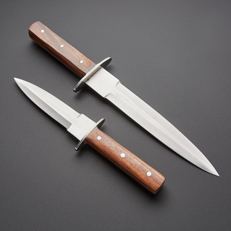 2pcs Handmade Stainless Steel Knife Set For Hunting Outdoor Camping & Hiking