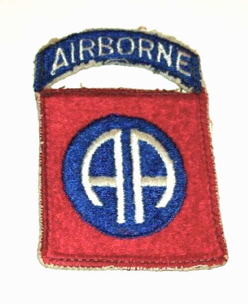 ORIGINAL CUT-EDGE 1960\'s 82nd AIRBORNE DIVISION PATCH & TAB OFF UNIFORM