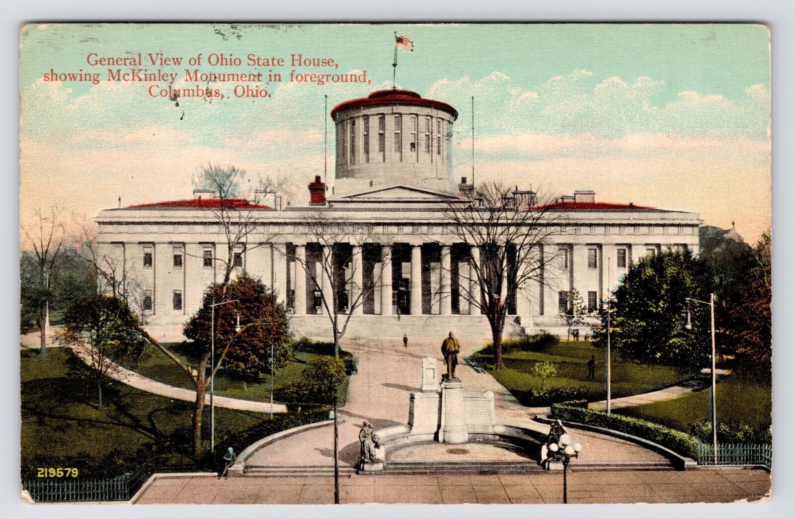 c1910 State House McKinley Monument Capital Square Columbus Ohio OH PC Postcard