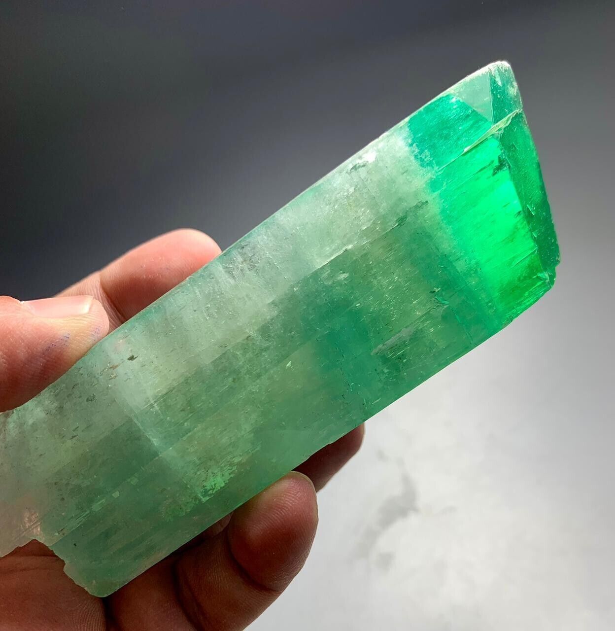 306 Gram Beautiful Double Terminated Hiddenite Kunzite Crystal from Afghanistan