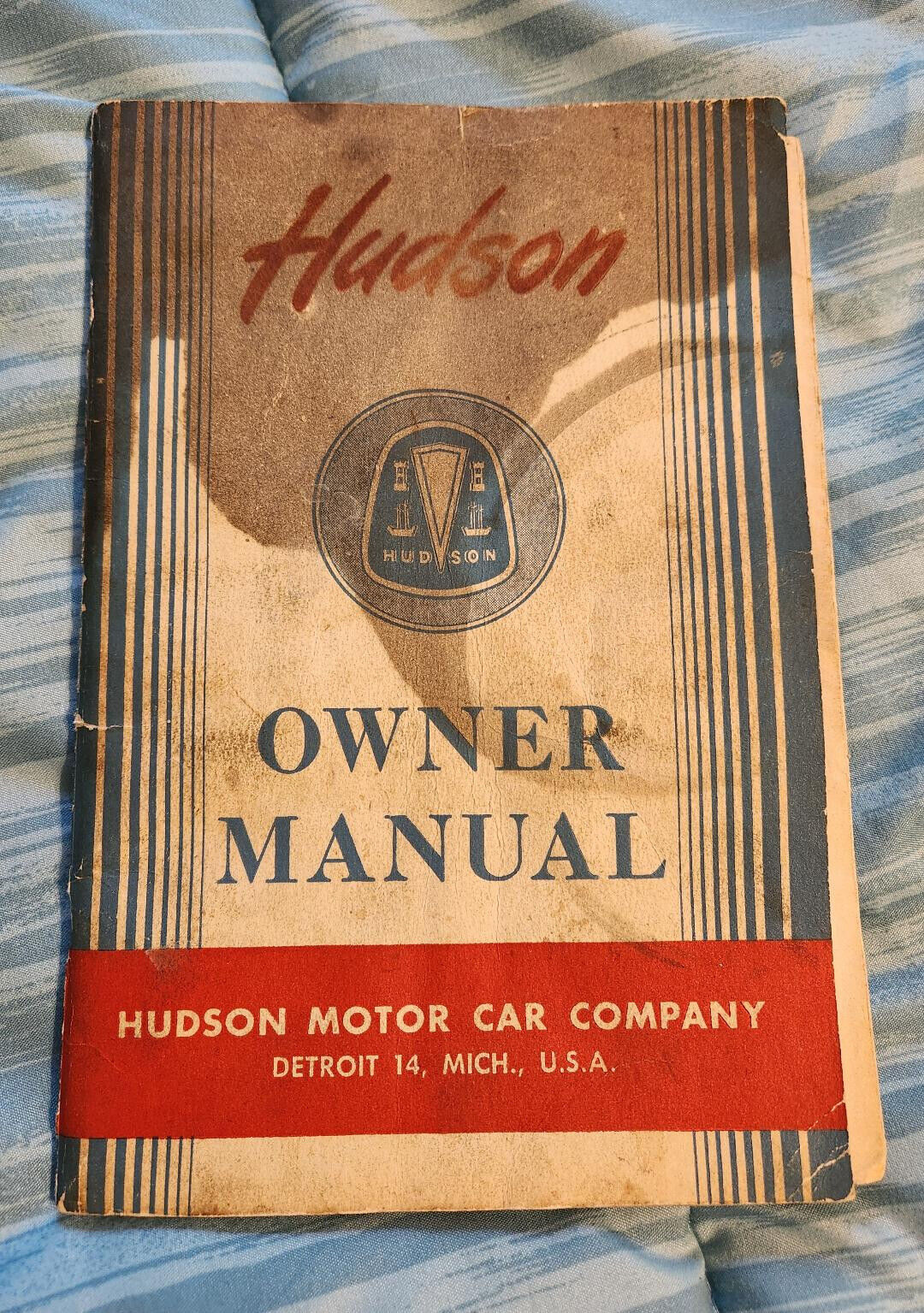 Vin 1948 Hudson Motor Car Company Owner Manual Rough Shape, but Intact VERY RARE